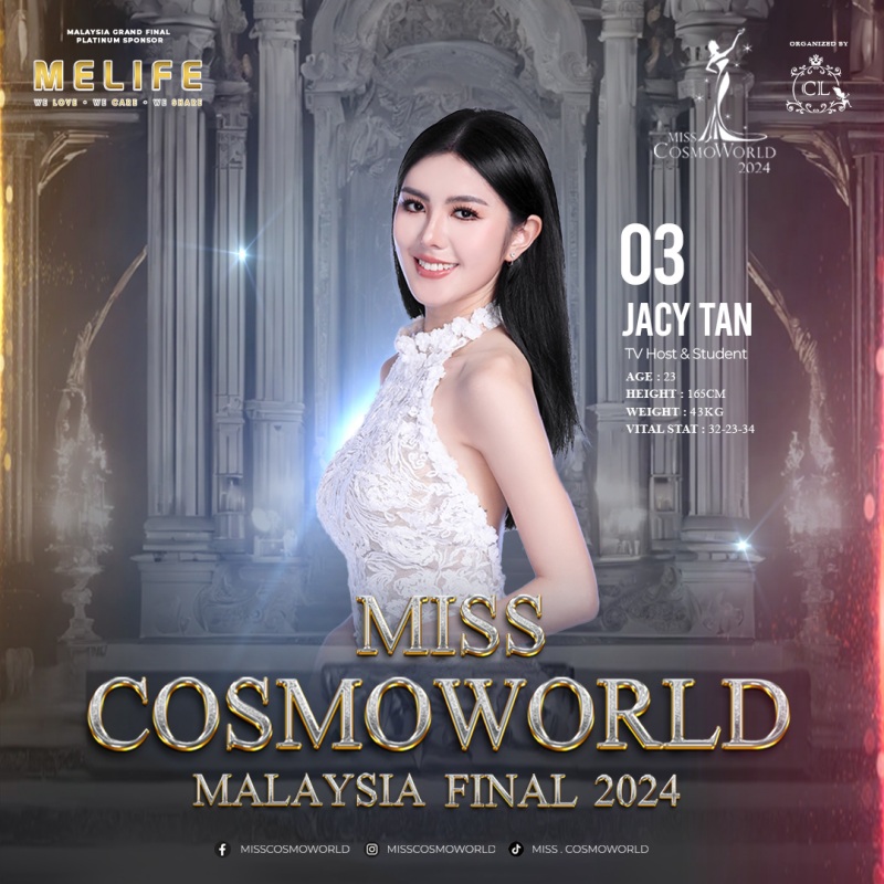Miss CosmoWorld Malaysia Beauty Pageant Contest 2024